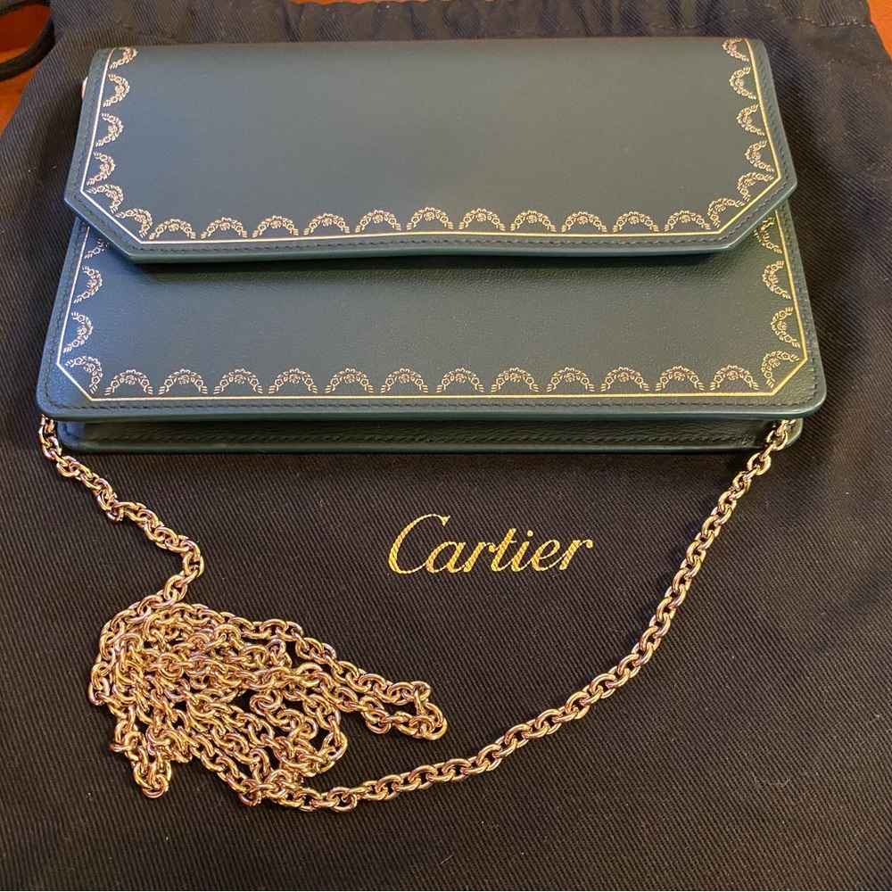 New Authentic Cartier Guirlande Shoulder Bag, Gold Chain. - Picture 7 of 8
